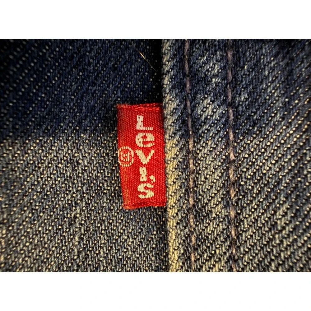 Levi's 566 Sta-Prest Jeans Mens 34x34 Blue Red Tab 90s Vintage Made in Spain